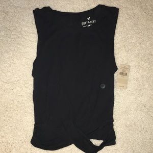 American Eagle black crop top